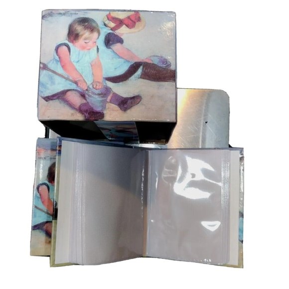 Vintage Mary Cassatt Photo Album Kids Playing on The Beach Holds 240 4x6 Photos - Picture 7 of 10
